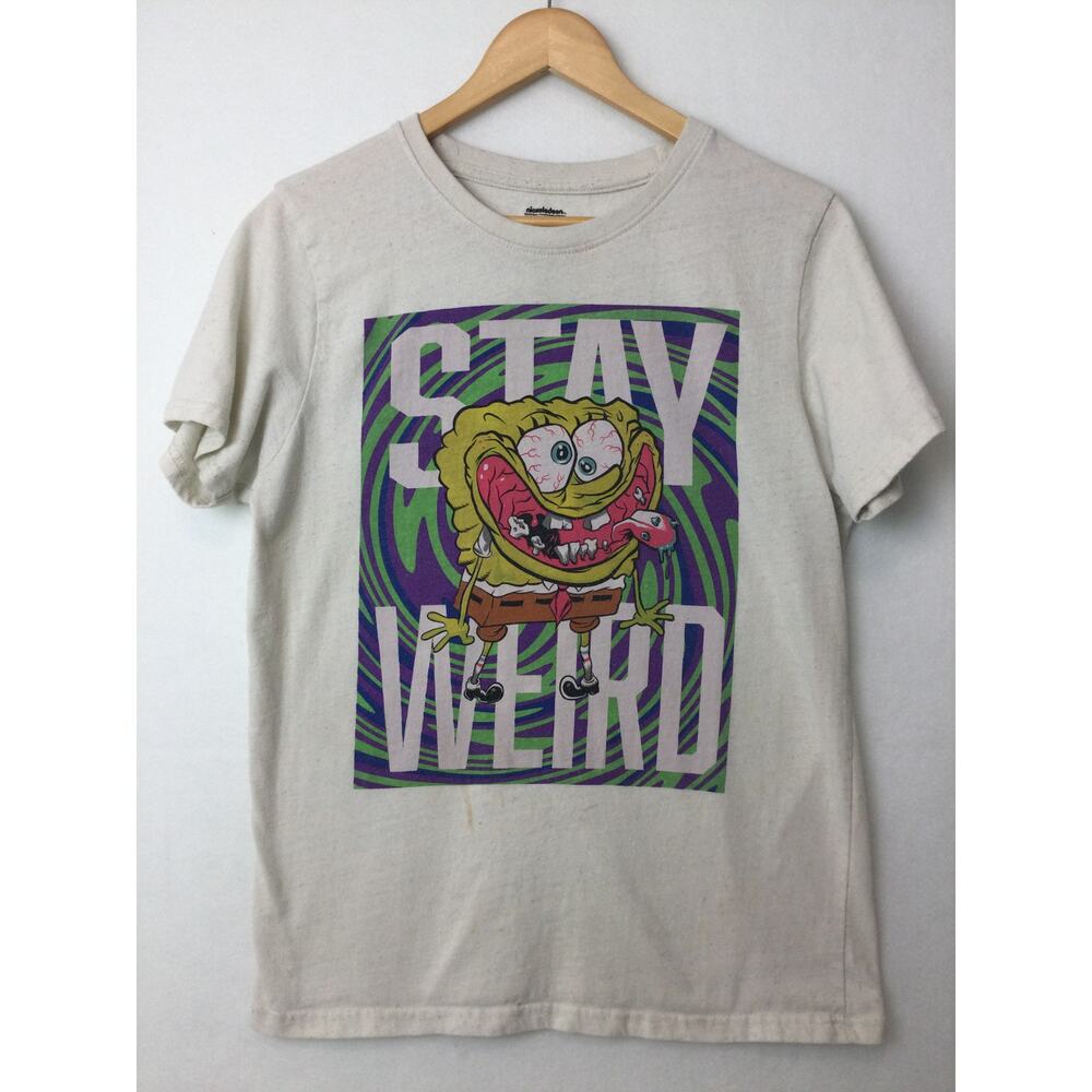 Nickelodeon off white SpongeBob 'Stay Weird' Graphic Tee